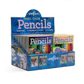 eeBoo - 12 Farveblyanter små - Dyr i naturen - 24 assorterede