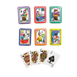 eeBoo - Mini spillekort - Vinter i skoven - assorterede