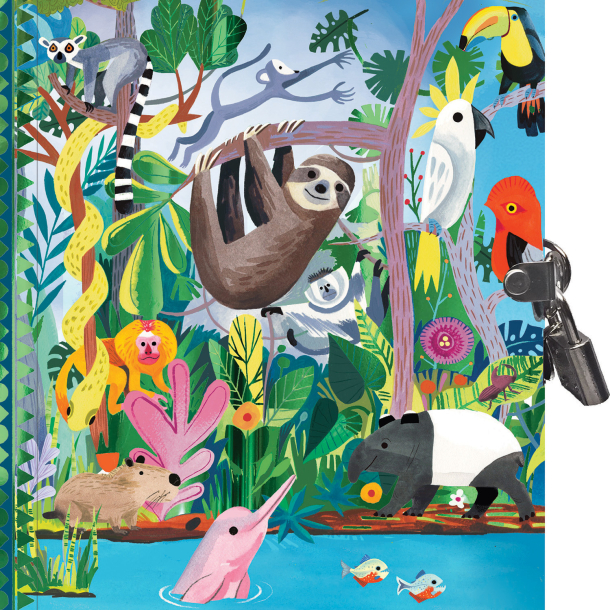 Diary with Lock - Rainforest