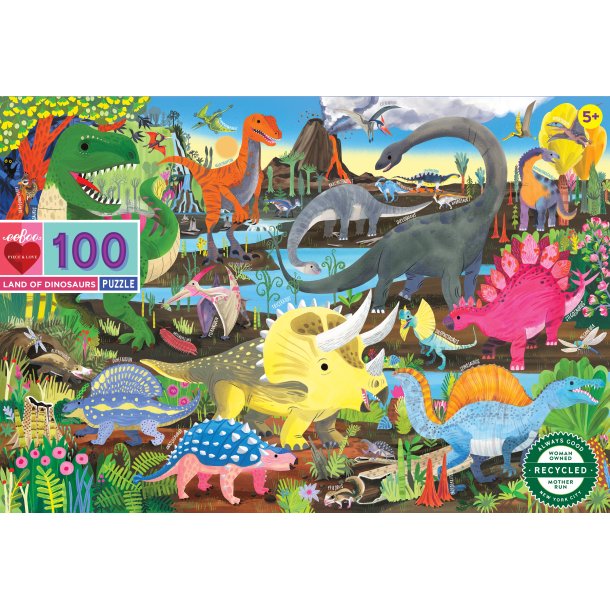 Puzzle 100 pcs - Land of Dinosaurs