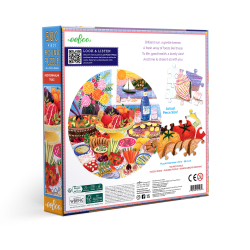 eeBoo - Rundt puslespil 500 brk - Mediterranean Table