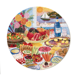 eeBoo - Rundt puslespil 500 brk - Mediterranean Table
