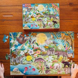 eeBoo - Puslespil 100 brk - Selvlysende nattedyr