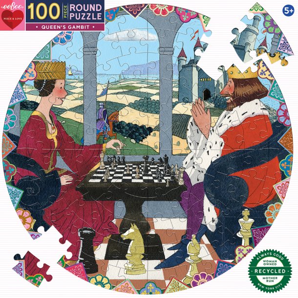 Round Puzzle 100 pcs - Queen's Gambit