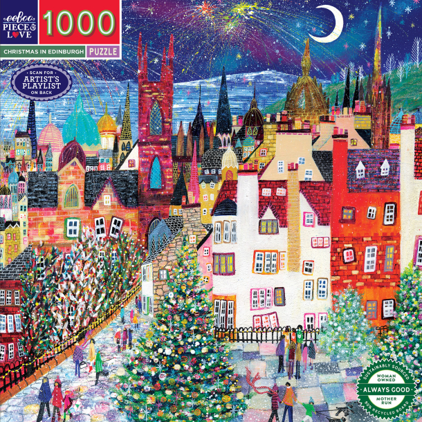 eeBoo - Puslespil 1000 brk - Christmas in Edinburgh