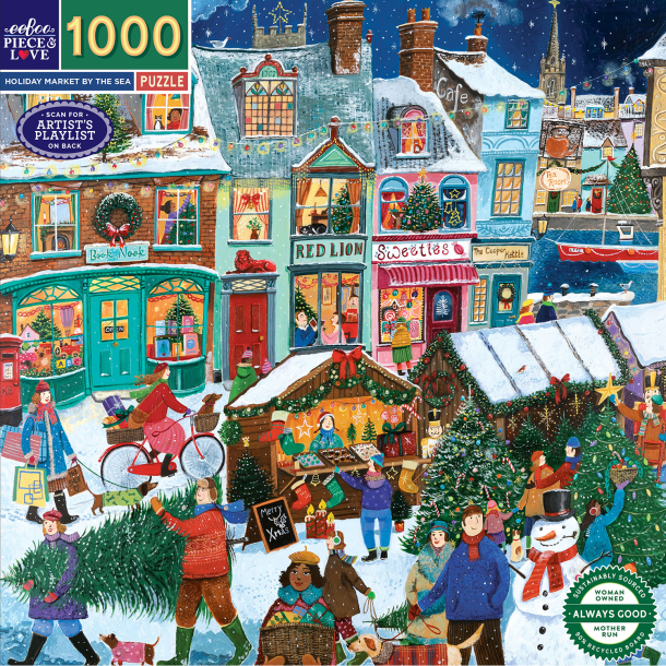 eeBoo - Puslespil 1000 brk - Holiday Marketplace