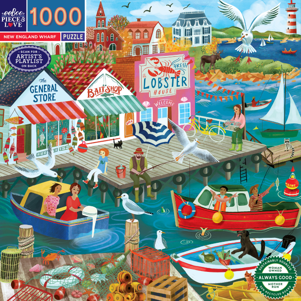 eeBoo - Puslespil 1000 brk - New England Wharf