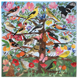 eeBoo - Puslespil 1000 brk - French Medieval Songbirds