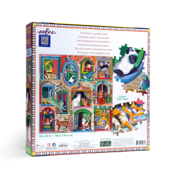 eeBoo - Puslespil 1000 brk - Cats in Window