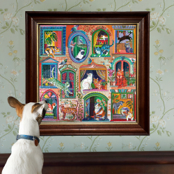 eeBoo - Puslespil 1000 brk - Cats in Window