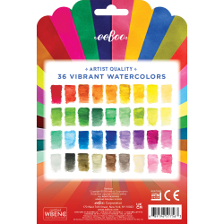 eeBoo - 36 dobbelte akvarel farveblyanter - Rainbow