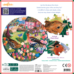 eeBoo - Rundt puslespil 500 brk - Birds by the Sea