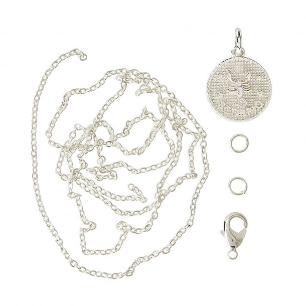 me&amp;my BOX - Vedh&#230;ng DYI s&#230;t - Stjernetegn - Skorpionen - S&#248;lvbelagt 925