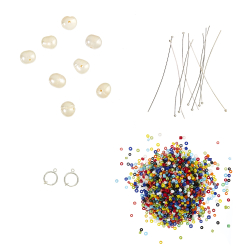 me&amp;my BOX - Mini Smykke Kit &#216;reclips - Perle - S&#248;lvbelagt 925