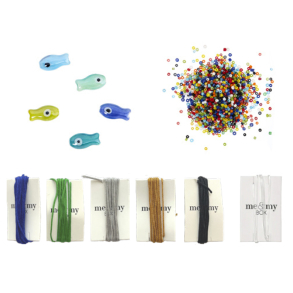 me&my BOX - Mini Box Armbånd - Fish & Beads - Blue