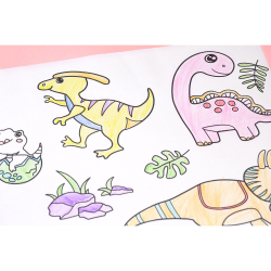 mierEdu - Kæmpebanner til farvelægning - Dinosaurer
