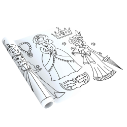 mierEdu - Kæmpebanner til farvelægning - Prinsesser
