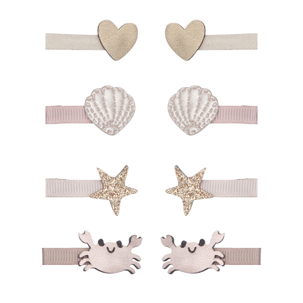 Mimi &amp; Lula - 8 hårclips - Mini Cecil Crab By The Seaside