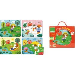 Vilac - Puslespil 4x6 brk - De 4 &#229;rstider