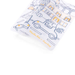 Moulin Roty - Silikone d&#230;kkeservietter med tusser  - Les Popipop