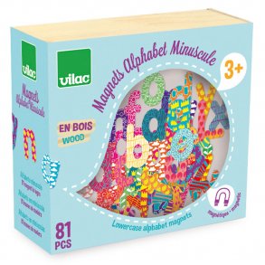 Vilac - Magneter - Små bogstaver inkl æøå - 81 dele