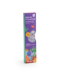 Moulin Roty - Silikone d&#230;kkeservietter med tusser - Les Toupitis