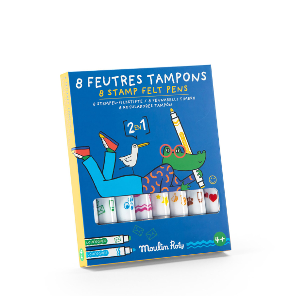 Moulin Roty - Stempeltusser 8 stk - Les Loufoques