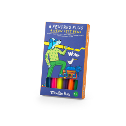 Moulin Roty - Neontusser 6 stk - Les Loufoques