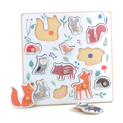 Vilac - Knoppuslespil 12 brk - Skovens Dyr af Sarah Betz