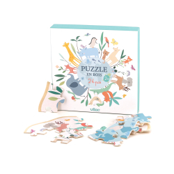 Vilac - Puslespil i tr&#230; 24 brk - Verden af Sarah Betz