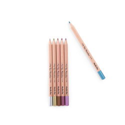 Moulin Roty - Farveblyanter 6 stk - metalliske - Les Rosalies