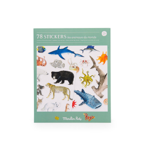 Moulin Roty -  Klistermærker 78 stk - Tout autour du monde