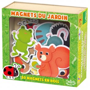 Vilac - Magneter i trææske 20 stk - Havens dyr
