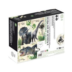 Vilac - Puslespil 3x200 brk - Dinosaurer fra Naturhistorisk Museum