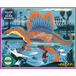 eeBoo - Miniature puslespil 36 brk - Dino - 16 assorterede