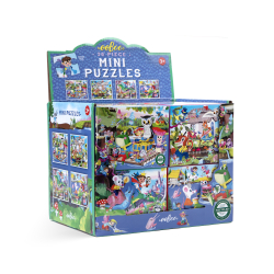 eeBoo - Miniature puslespil 36 brk - Feer og eventyr - 16 assorterede
