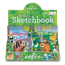 eeBoo - Skitseblok lille - Dyr i naturen - 24 assorterede