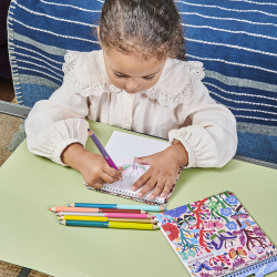 eeBoo - 6 dobbelte farveblyanter jumbo - Sommerfugle