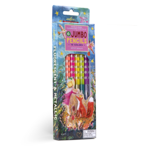 eeBoo - 6 dobbelte farveblyanter jumbo - King Fox