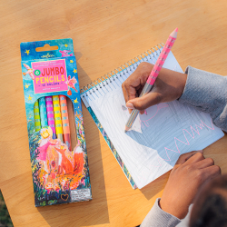 eeBoo - 6 dobbelte farveblyanter jumbo - King Fox