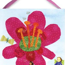 eeBoo - H&#248;jdem&#229;ler - Pink blomst