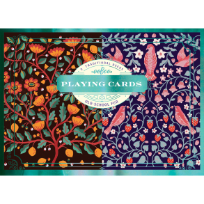 eeBoo - Spillekort - Birds and Flowers 2 sæt