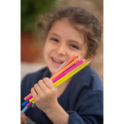 eeBoo - 12 fluorescerende farveblyanter&#160;- Positivity