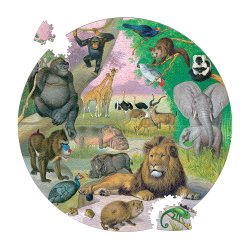 eeBoo - Rundt puslespil 1000 brk - Afrika
