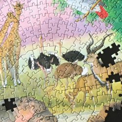 eeBoo - Rundt puslespil 1000 brk - Afrika