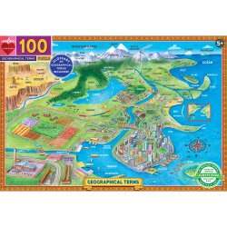 eeBoo - Puslespil 100 brk - Landskabsformer