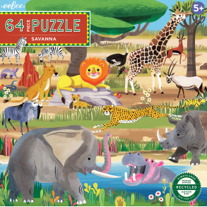 eeBoo - Puslespil 64 brk - Savannen