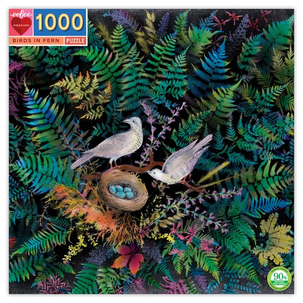 Puzzle 1000 pcs - Birds in Fern