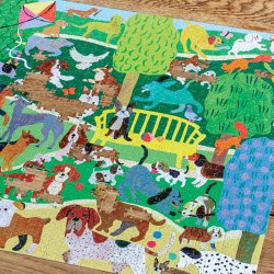 eeBoo - Puslespil 1000 brk - Hunde i parken