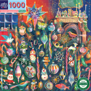 eeBoo - Puslespil 1000 brk - Holiday Ornaments